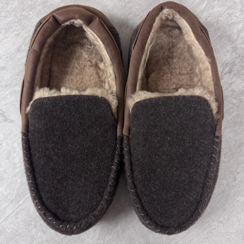 RockDove Men's Hearthfire Memory Foam Moccasin Slipper Brown Size‎ 13